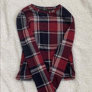 Flannel print, long sleeve shirt